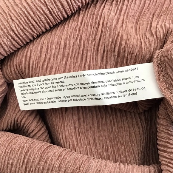 ELOQUII Y2K Flare Bell Sleeve Stretch Rose colored rib Velvet Dress size… - Picture 9 of 9